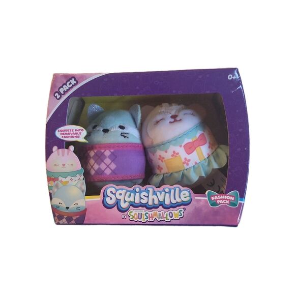 NIB* Squishmallows: Squishville Amina & Florence - New - Picture 1 of 5
